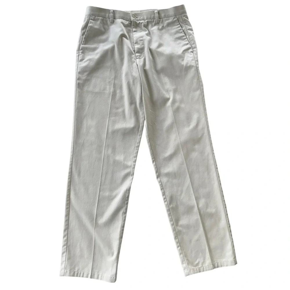 Men's Dockers Class A Cotton Flat Front Pants Lt Beige 34x34 Individual Fit